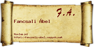 Fancsali Ábel névjegykártya