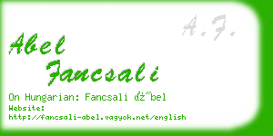 abel fancsali business card